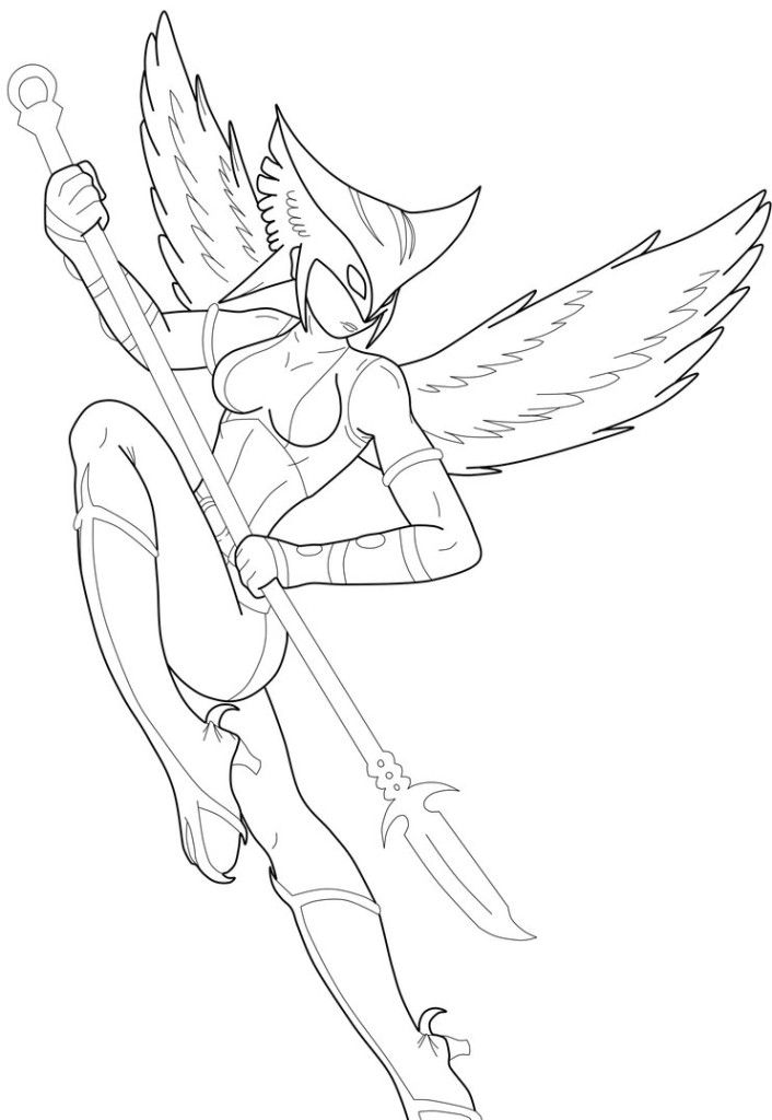 706x1024 Hawkgirl Coloring Pages 6.jpg Coloring 4 Kids Dc