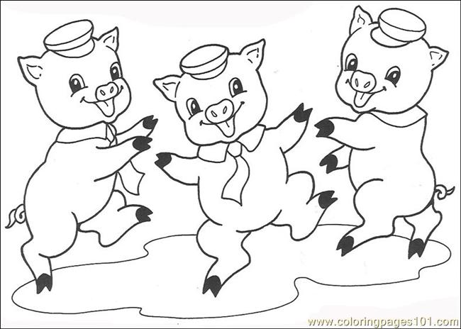 650x464 Free Printable Coloring Image The Three Little Pigs 11 Three