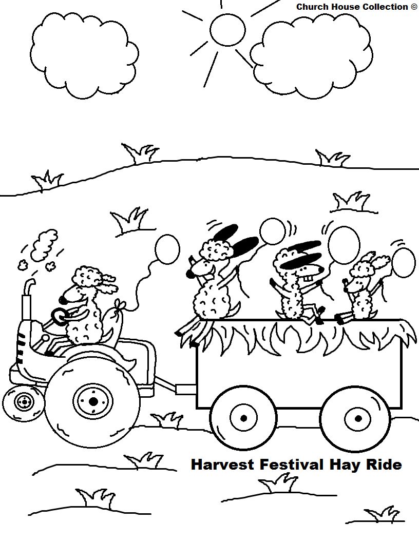 816x1056 Hay Coloring Pages Fall Festival Ride Harvest Page Pngside