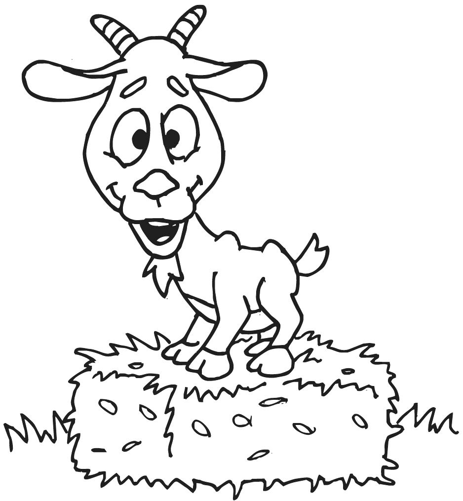 938x1015 Unique Goat Page To Color Design Printable Coloring Sheet