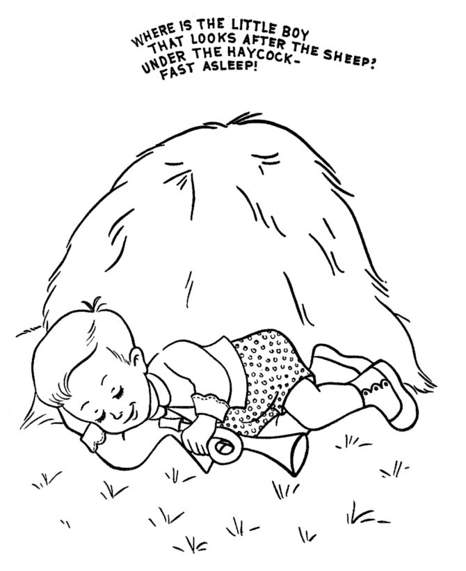 Haystack Coloring Page