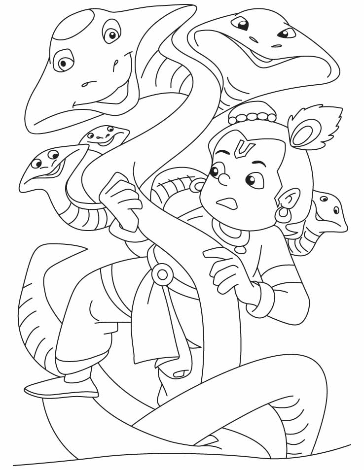 738x954 Krishna Coloring Page 420839