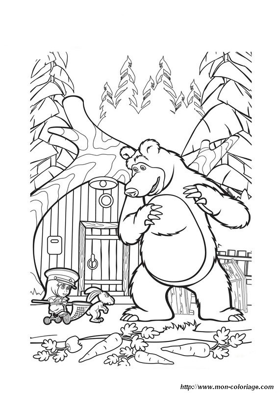 565x800 Masha And The Bear Cartoon Coloring Page Wallpaper Hd Proyek