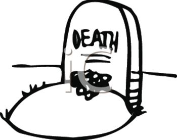 350x277 Black And White Cartoon Grave Marked Death