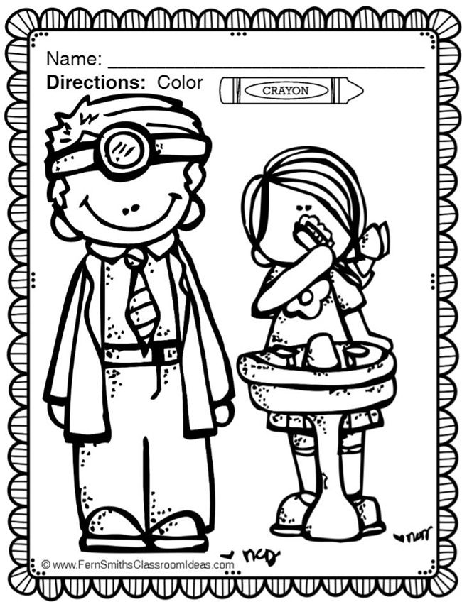650x848 Dental Health Coloring Pages
