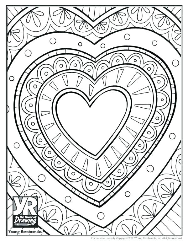 600x771 Free Printable Heart Coloring Pages For Adults Muyatips.us