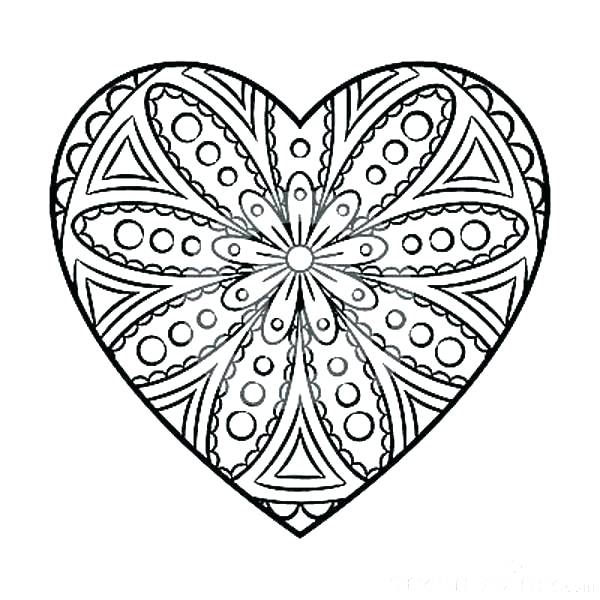 600x600 Free Heart Coloring Pages Free Flower Coloring Pages Free