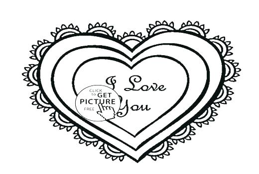 520x350 Heart Coloring Pages Printable
