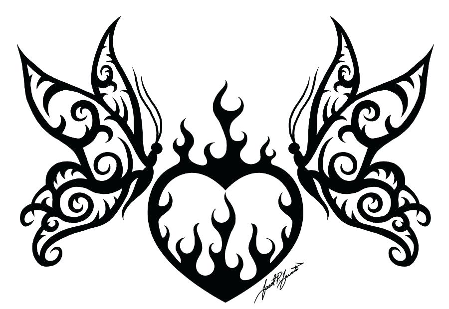 900x620 Heart Picture Coloring