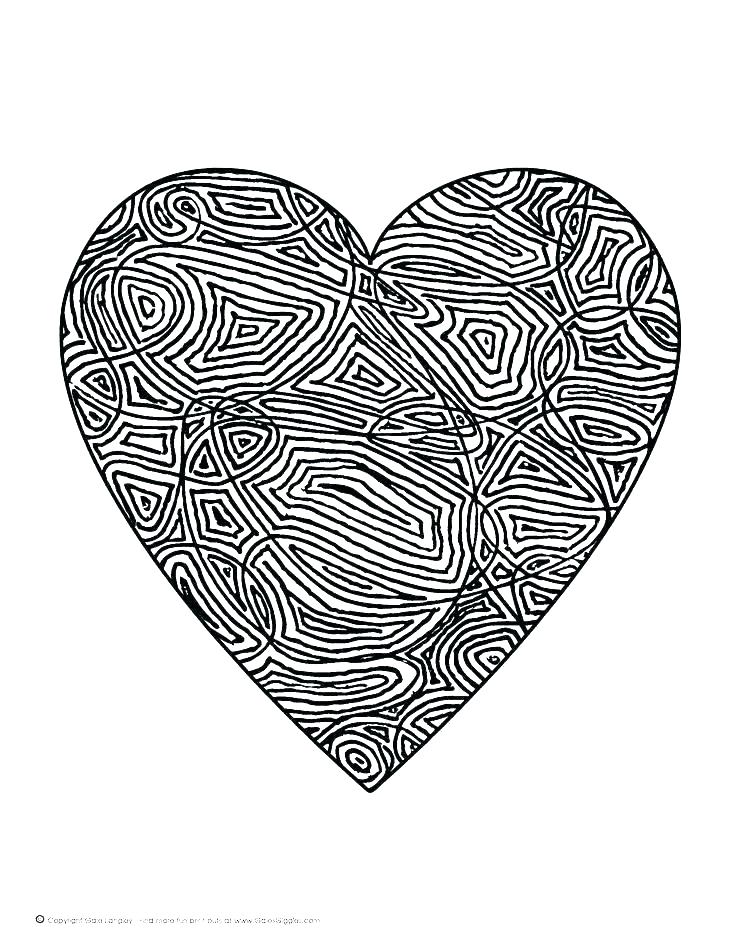 736x952 Free Heart Coloring Pages Also Heart Coloring Pages To Print Out
