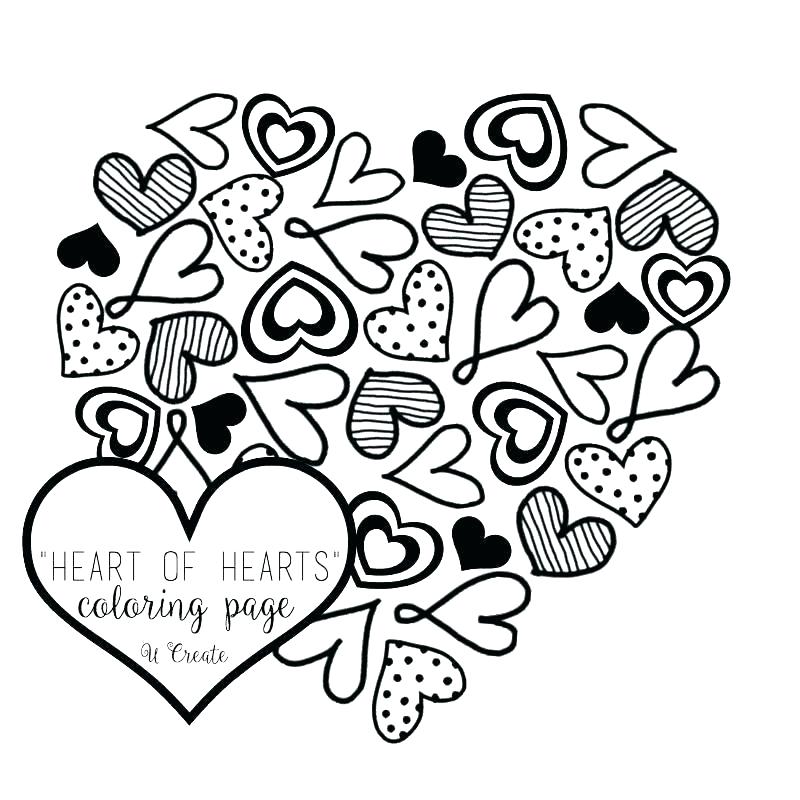800x800 Heart To Color Love Coloring Pages Printable I You Hearts First