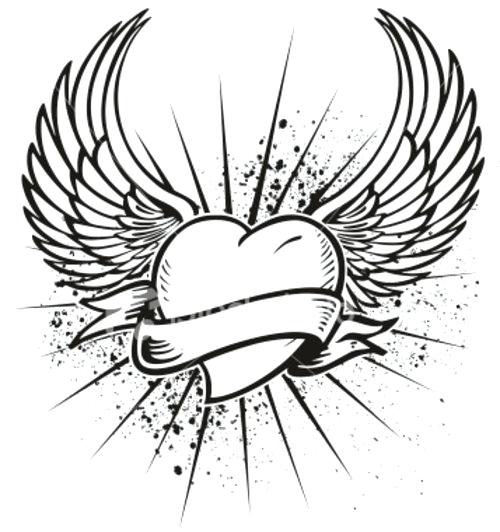 500x532 Coloring Pages Flowers And Hearts Pin Mitt Tattoo Pictures