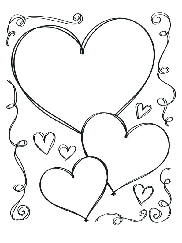 595x794 Heart Color Pages Hearts Coloring Pages Cute Heart Coloring Pages