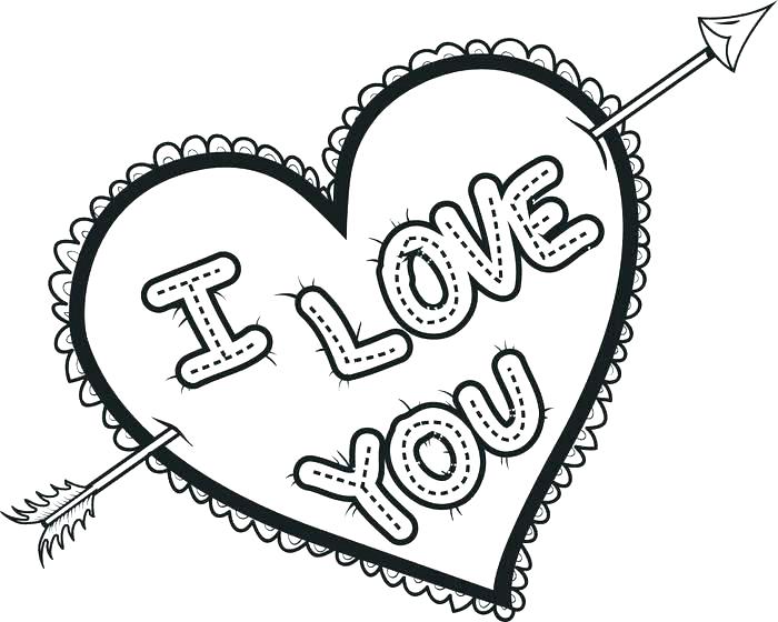700x560 Roses And Hearts Coloring Pages