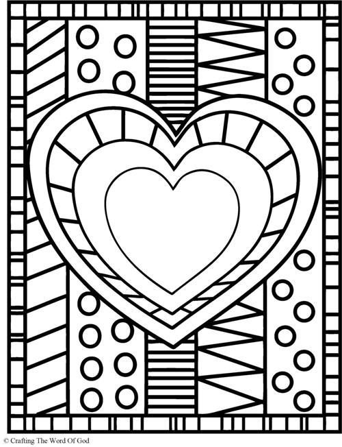 500x652 335 Best Coloring Book Love Hearts Valentine's Day