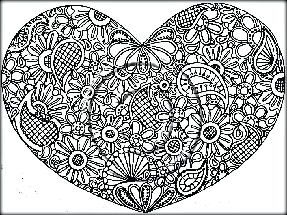 994x745 Heart Mandala Coloring Pages Ebestbuyvn.co