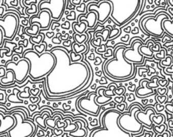 340x270 Five Heart Printable Adult Coloring Sheets