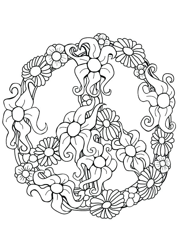 595x842 Peace Sign Coloring Page Peace Coloring Page This Is Relaxing