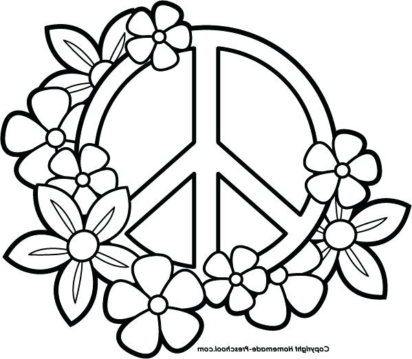 599x522 Coloring Pages Of Peace Signs Peace Coloring Pages Peace Sign