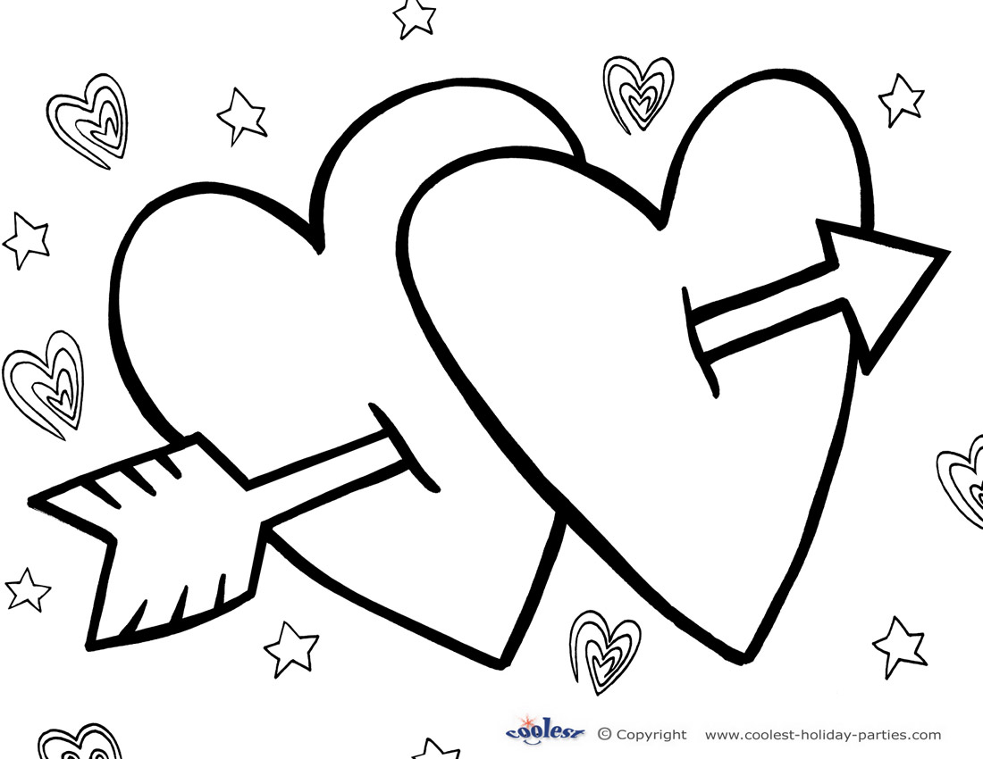 1100x850 Exciting Print Out Coloring Pages For Valentin