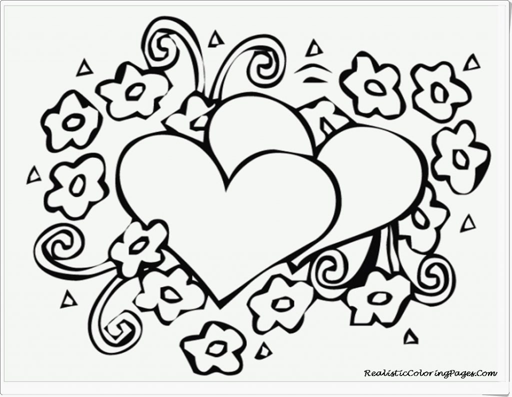 1024x794 Heart Coloring Pages To Print Out Deeptown Club