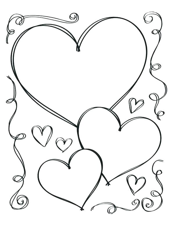 595x794 Colouring Pages Of Heart Shape Coloring Pages Roses And Hearts