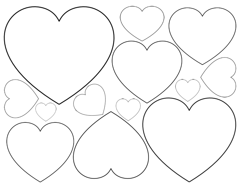 789x608 Printable Heart Shapes