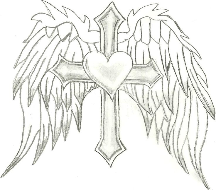 736x649 Drawn Hearts Winged Heart