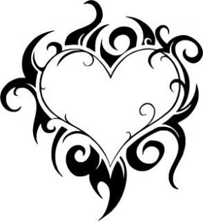 294x320 Flames And Hearts Tattoo
