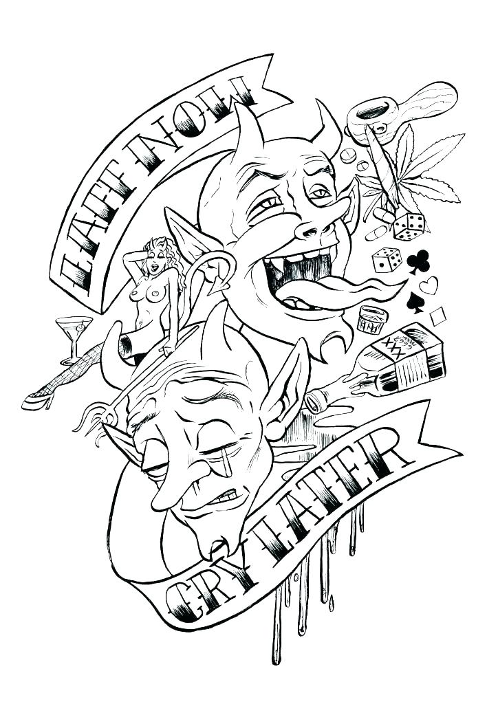 724x1024 Coloring Tattoo Inspired Coloring Tattoos Pages Picture Tattoo