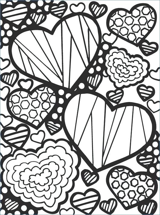 530x710 Heart Withrrow Coloring Pages Best Valentine S Day Images On