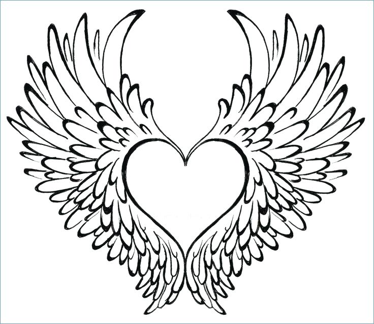 736x637 Coloring Page Flower Heart Two Loving Hearts Free Pages With Wings