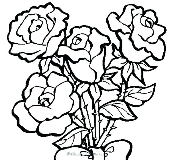 Hearts And Roses Coloring Pages Printable