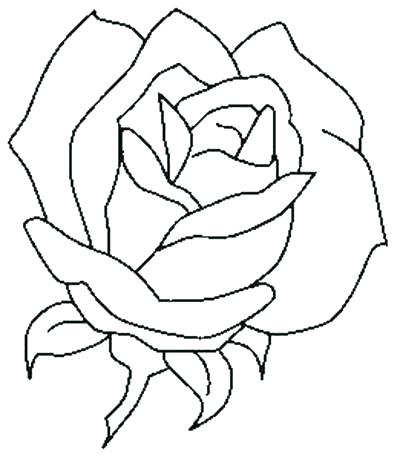 400x457 Rose Coloring Pages Coloring Pages Roses And Hearts Co Rose