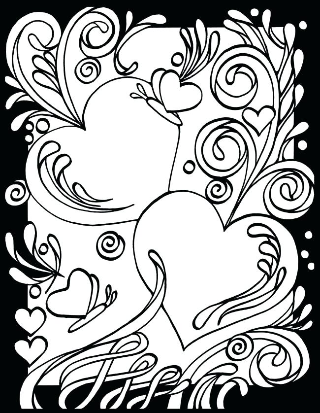 650x838 Hearts And Stars Coloring Pages Page 1 3 D Coloring Book Hearts By