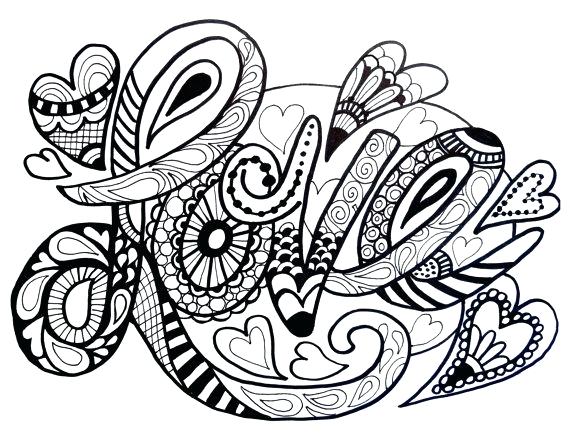570x440 Love Coloring Pages For Adults Awesome Heart Coloring Page Image