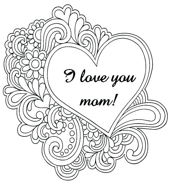 583x638 Coloring Pages Hearts