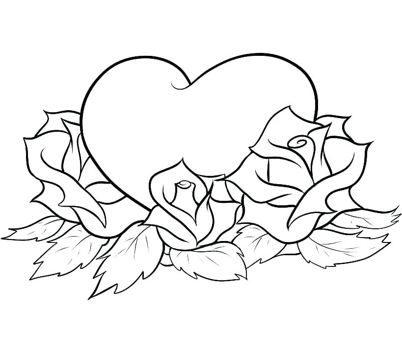 819x690 Printable Hearts To Color