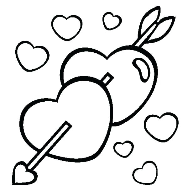 600x612 Coloring Pages Of Hearts For Valentines Day