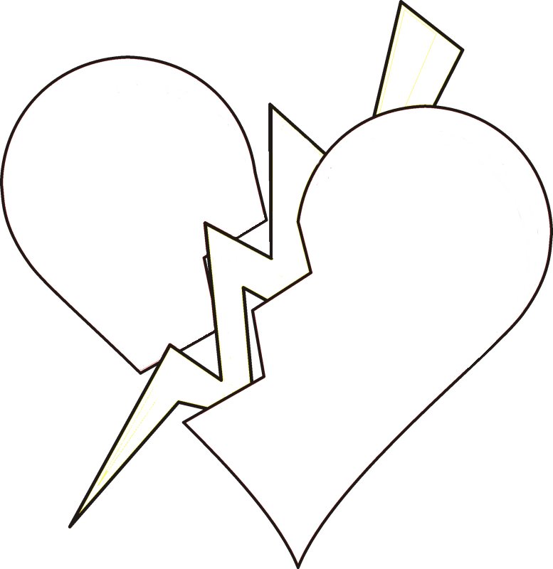 777x800 Heart And Lightning Coloring Pages