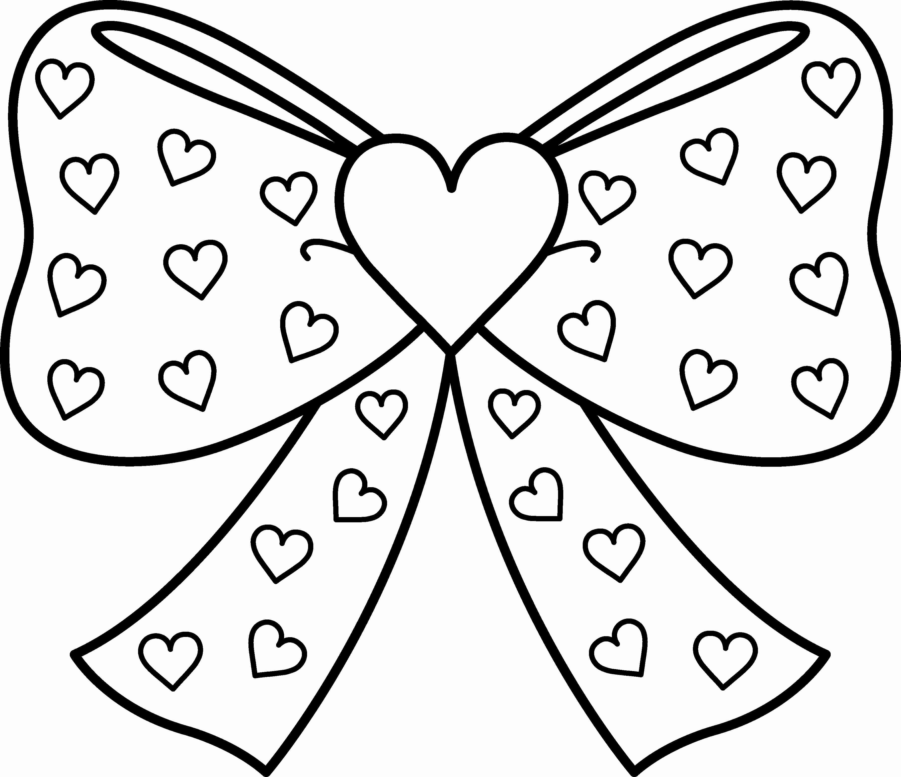 3615x3118 Coloring Page Captivating Bows Pages Hearts Bow 0 And Auto Market