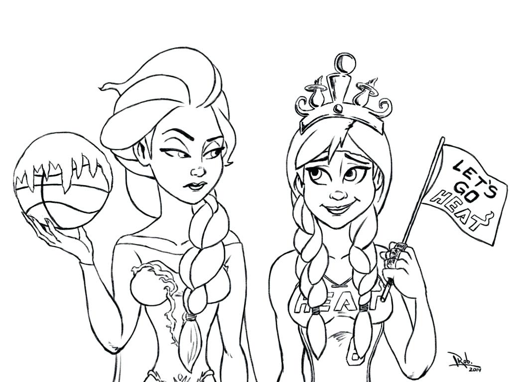 1024x768 Heat Coloring Pages Frozen Page Mommy In Sports Pictures Elsa