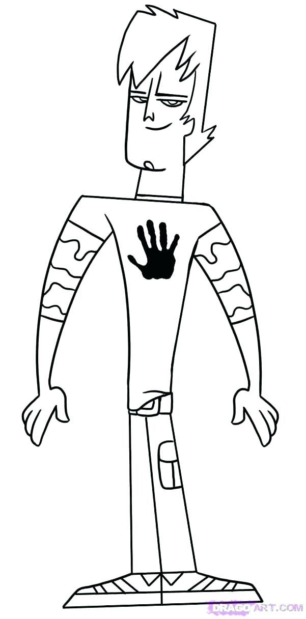 601x1216 Total Drama Coloring Pages Tennis Coloring Page Total Drama