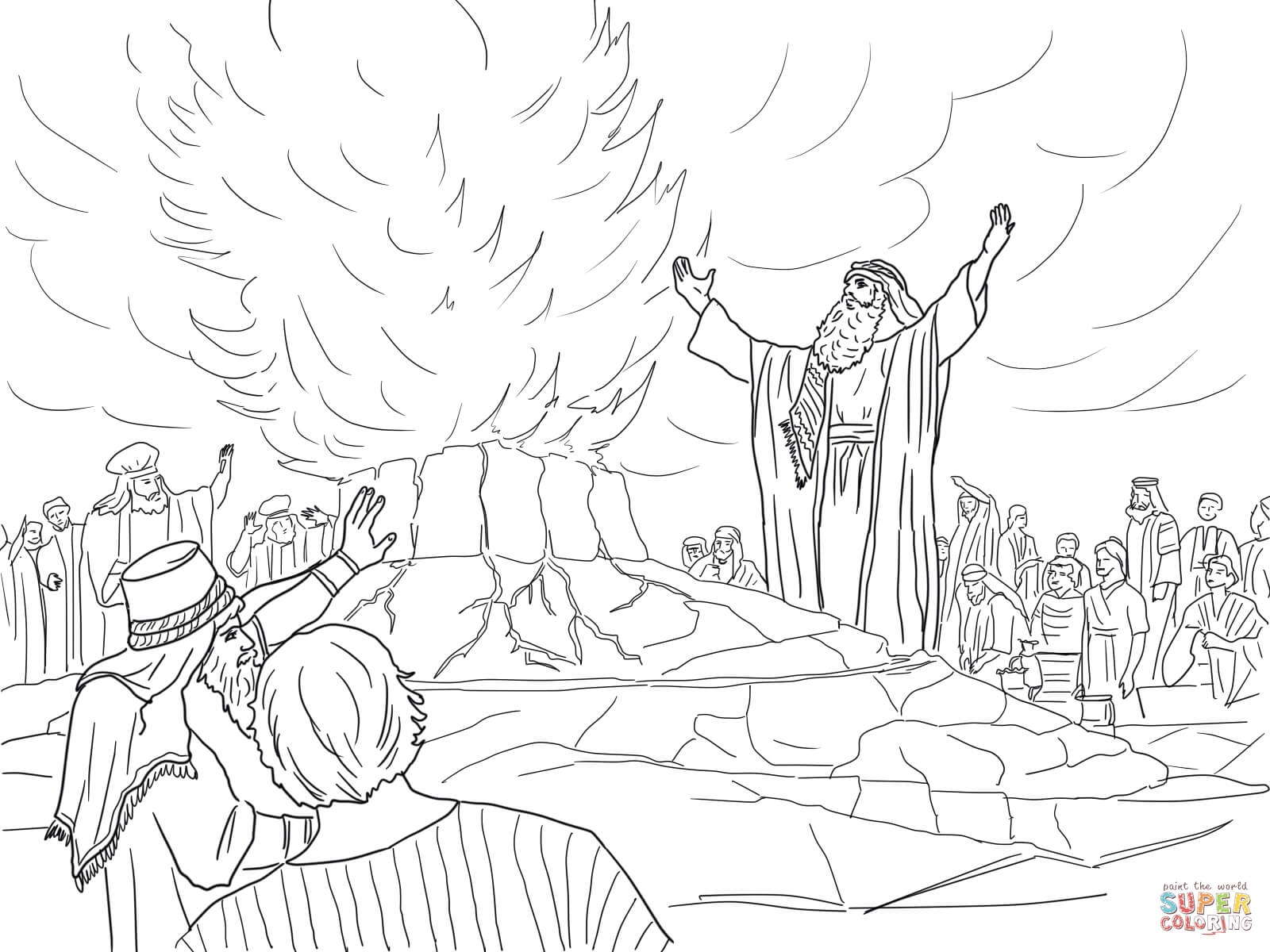 1600x1200 Best Of Coloring Pages Elijah Fire From Heaven Design Free