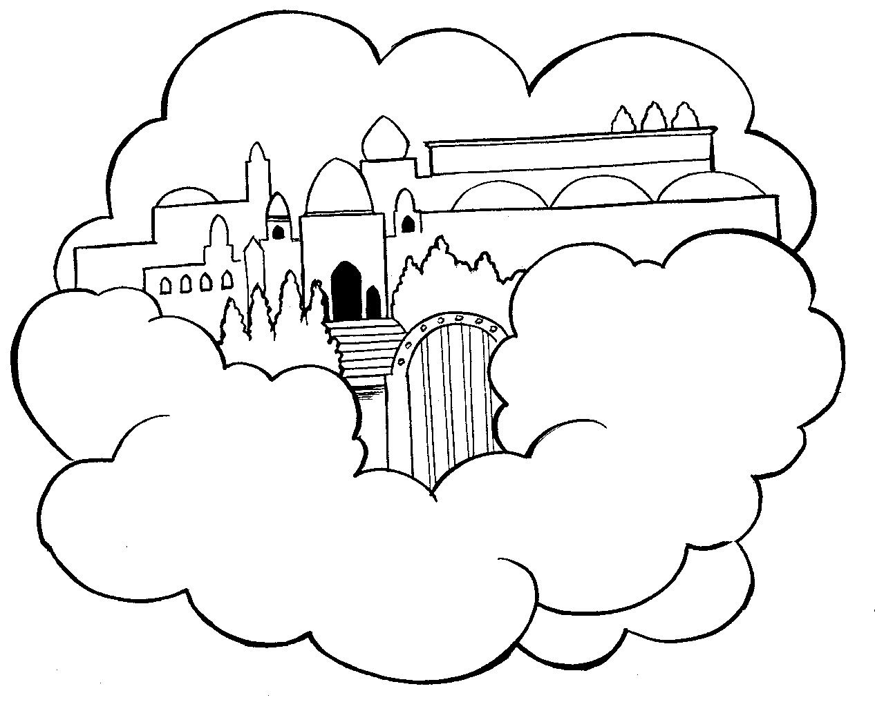 1266x1017 Heaven Coloring Pages Heaven Colouring Pages