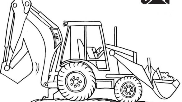 585x329 Wealth Excavator Coloring Page For Kids Transportation Pages