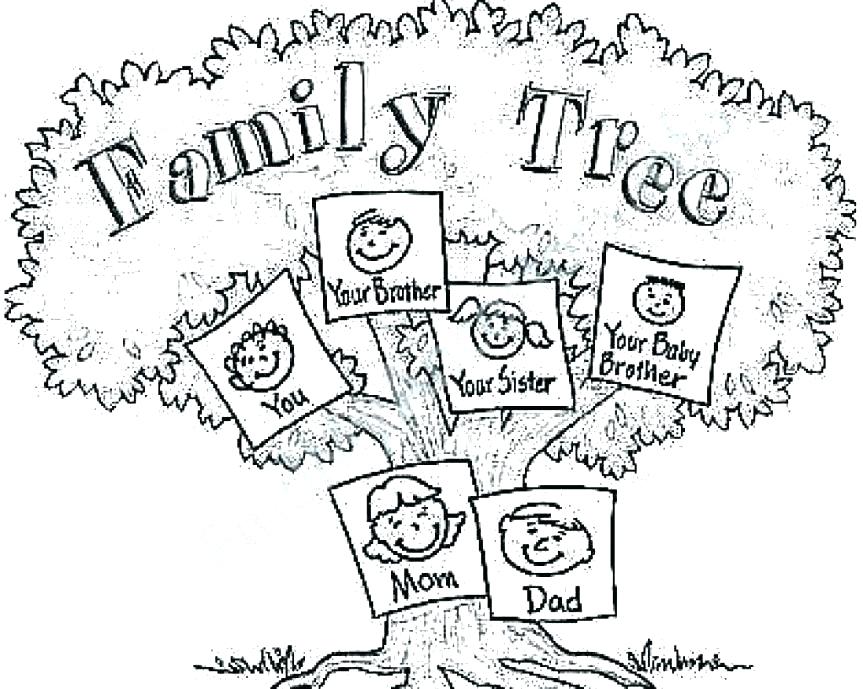 863x689 Coloring Pages And Coloring Books. Family Tree Coloring Pages