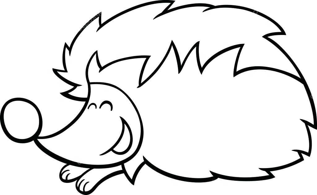 1024x630 Cartoon Hedgehog Coloring Page Stock Vector Ac Black And White