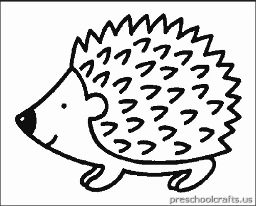 501x402 Free Printable Hedgehog Coloring Page For Child Preschool Crafts