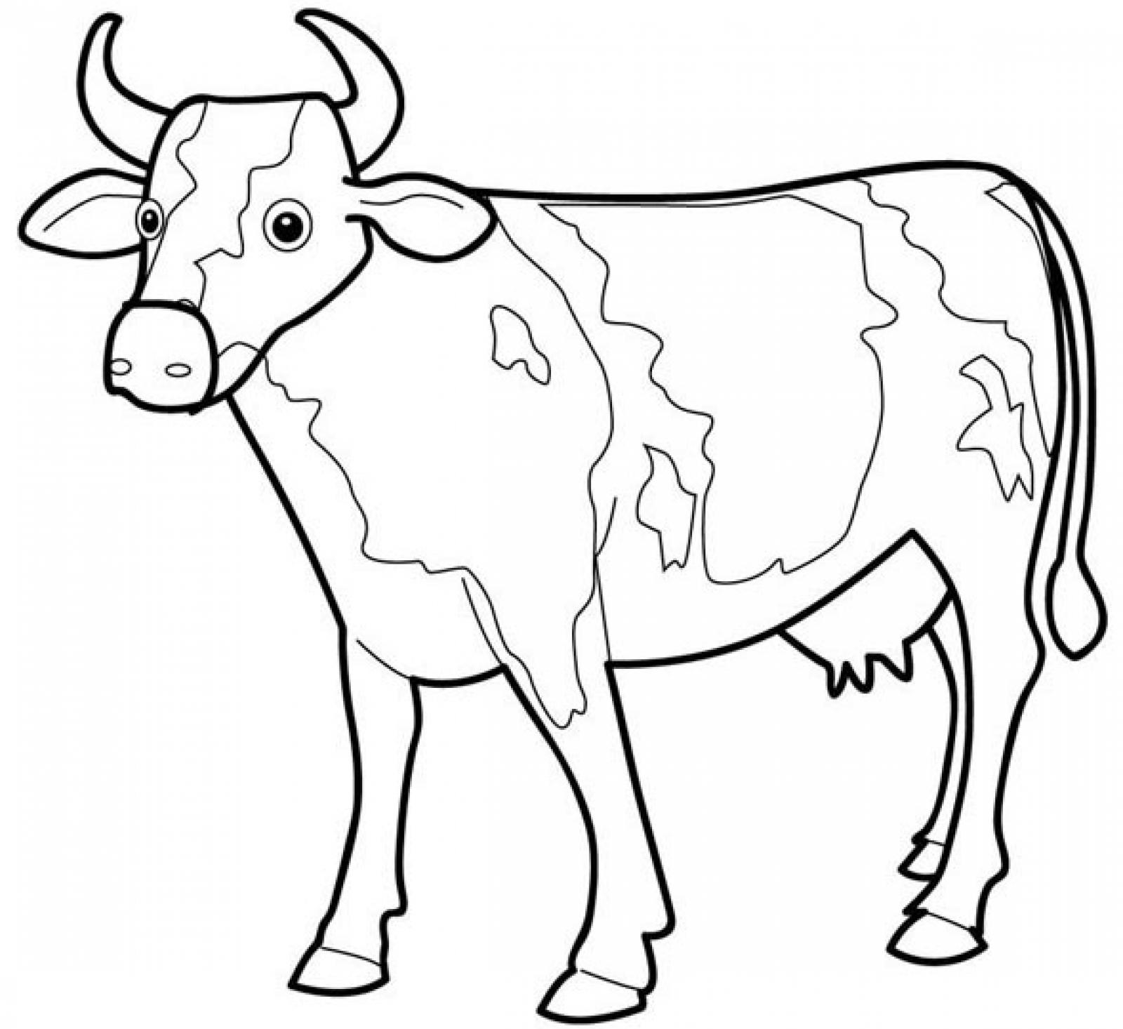 1600x1466 Cow Coloring Pages The Sun Flower Pages